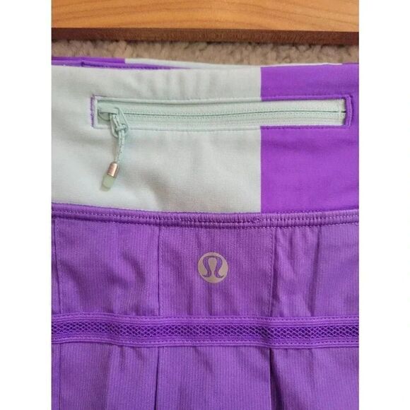 Lululemon Pacesetter Skirt 4 Aqua Purple - Picture 5 of 7